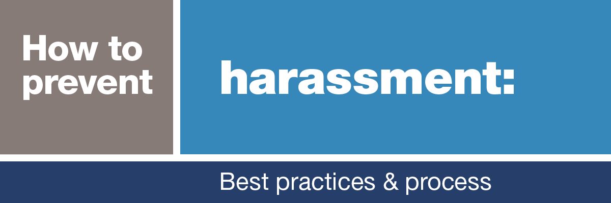 Title graphic how to prevent harassment